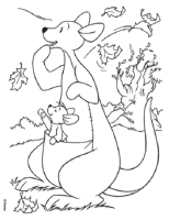 A coloring page of winnie the pooh - kanga